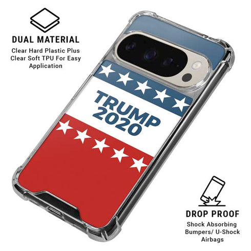 Trump 2020 Red White and Blue Pixel 9/9 Pro Clear Case